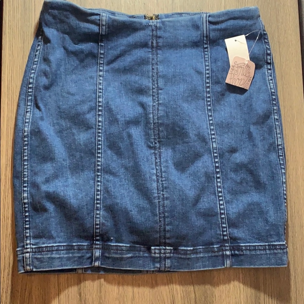NWT Free People Modern Femme denim skirt